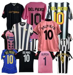 Del Piero Platini Juve Retro Soccer Jerseys 95 96 97 98 99 Vialli Zidane Pirlo Pogba Classic voetbalhemd 11 12 13 14 15 Home Away Chellini Conte Vintage voetbalshirt