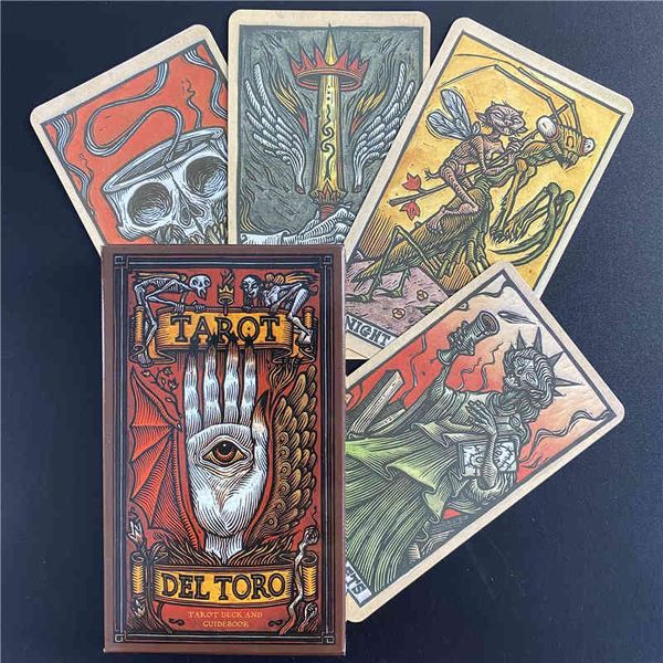 Del Toro Tarot Deck Fate Divination Board Game pour Adulte Version Anglaise Oracles Playing Card Gift Toy