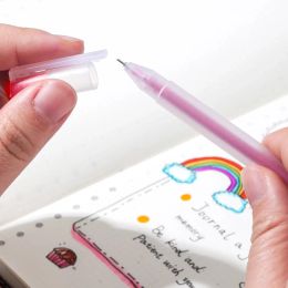 Deli 12pcs qualité 0,5 mm stylo gel 3 couleurs de grande capacité stylo kawaii stylo neutre pour les fournitures d'écriture de l'école de bureau