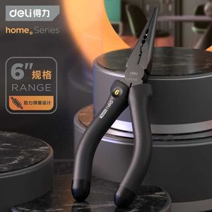 Deli -inches Zwart handgreep Multifunctionele Lange neusbang voor het snijden van klemmen Stripping Elektricien Reparatie Handgereedschap