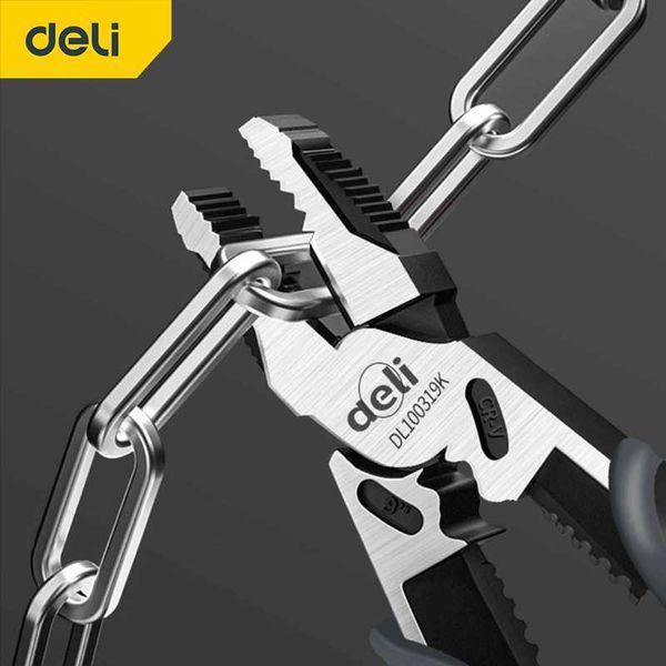 Alicates diagonales universales para cortador de alambre DeLi, herramientas manuales multifuncionales para prensar punta de aguja, electricista