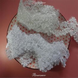 Délicat 2 ans blanc / ivory cordage bord fleur Venis Venise en dentelle en dentelle en dentelle artisanat pour le mariage 7cm SX28 SX28