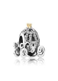 Delicato ed elegante ciondolo per auto a forma di zucca autentico argento sterling 925 con diamanti CZ adatto per braccialetto fai da te con perline regalo da donna9062178