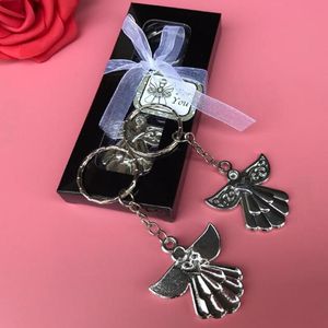 Délicat ange porte-clés or argent porte-clés meilleur cadeau pour invité pour bébé douche baptême faveurs de mariage cadeau ZA4559
