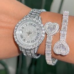 Délicat baguette cz coeur en forme de bracelet bracelet de bracelet à bracelet réglable glacé bling 5a cube zircone luxe femme hiphop bijoux gtaeg