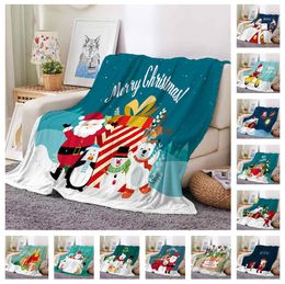 Delicate kerstdekens gooien reisdeken mode flanel kerstbedden voor kinderen voor kindbed bank auto jaar cadeau ht1984 a61-a80