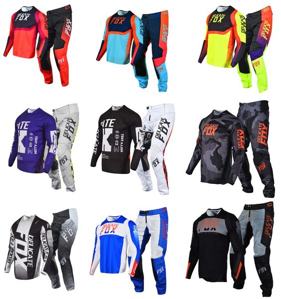 Délicat Fox 180 360 Oktiv Trev Gear Set Jersey Pantalon Vélo De Montagne Offroad Kits Pour Hommes Moto VTT Motocross DH SX Dirt Bike S4225948