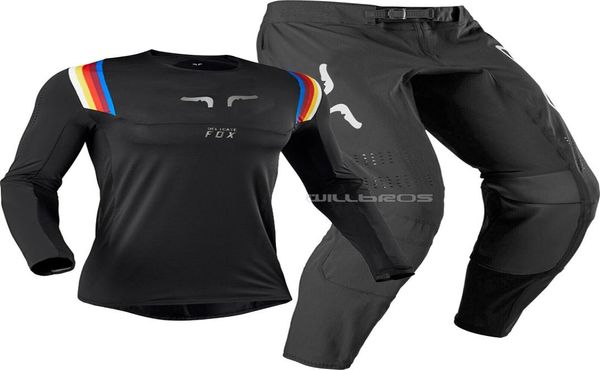 DELICATE FOX 2020 Racing Flex Air noir Jersey pantalon ensemble MX SX tout-terrain Dirt Bike ventilé adulte équipement Combo3235203