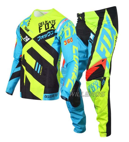 Délicat Fox 360 Division Motocross MX Gear Set ATV Dirtbike OffRoad Race Men039s Pantalon Jersey Combo5013209