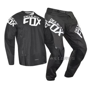 Delicado Fox MX 360 Kila Jersey pantalones Motocross Dirt bike MTB ATV adulto Racing Gear Set negro8744467