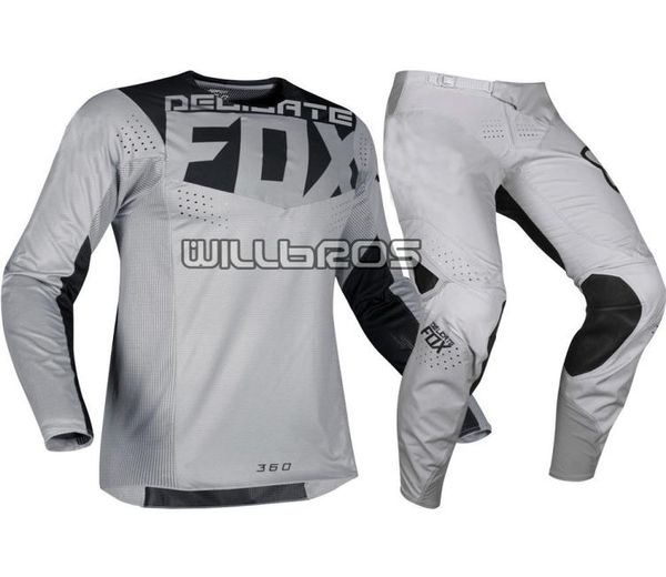Délicat FOX MX 360 Kila maillot de course pantalon Motocross Dirt bike sport vtt ATV Men039s gris Gear Set4816489