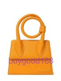 Delicado lujo Jaq Designer Tote Bag Narany Leather Bag NUEVO SS24 Color sólido Textura Moda Un hombro Bag Pequeño