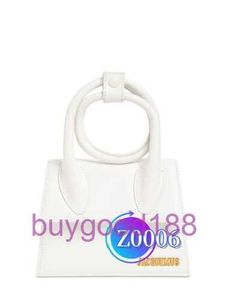 Delicate luxe Jaq Designer Tote Wit lederen tas Nieuwe SS24 Solid Color Modieuze textuur Een schouder Kleine handtas