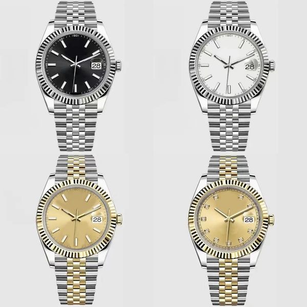 Montre pour hommes délicats montres de créateurs de simplicité 28mm 36mm / 41mm montre en acier inoxydable homme cadeau de la Saint-Valentin montre de mouvement de couple pour hommes datejust SB026 B4