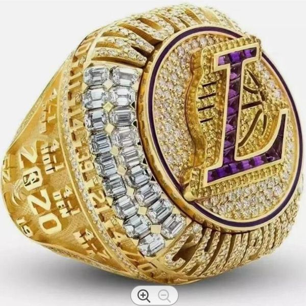 Anillo delicado 2021 Campeonato de baloncesto James Split Letra desmontable Clear3234