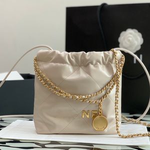 Sac fourre-tout blanc délicat miroir de qualité maquillage sac de maquillage de qualité de qualité de qualité luxe luxe sac en cuir authentique sacs de corps classiques sac classiques Chaîne Gold Sacs