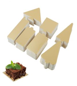 Delidge Golden Mousse à gâteaux Square Rec Christmas Tree Shape Paper Paper Cupcake Base Tads Cake Decoration Tool 400pcs / set6107711