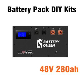 Conjunto de bateria Deligreen 48V 280ah Kits faça você mesmo com Smart BMS 51.2V LiFePO4 LiFePO4 Caixa de montagem de caixa de fosfato de lítio sem células solares