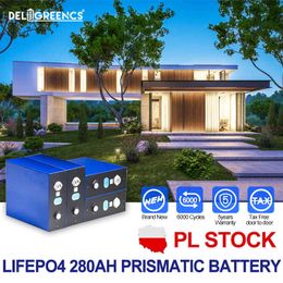 DELIGREEN LIFEPO4 280AH Batterij Grade A -cel oplaadbaar voor DIY Solar Energy Storage 12V 24V 48V Pack 5KW 15KW 10KW Systeem