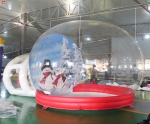 Livraison Activités extérieures 4x3m 5x3m Giant de neige gonflable de Noël géant avec tunnel pour 6488307