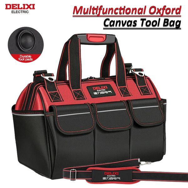 Sac à outils d'étanchéité électrique Delixi pour hommes / femmes de service d'électricien Bagopen Bouth Tool Storage Sac Organisateur 240420