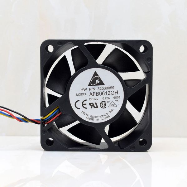 DELTA AFB0612GH 6025 6CM 60MM 12V 0.72A 4 líneas inversor de servidor pwm computadora caja axial ventilador de refrigeración