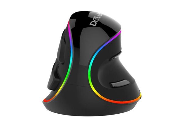 Delux M618 Plus Mouse vertical de ratón óptico óptico RGB Light 4000 DPI para computadora portátil Gaming4918048