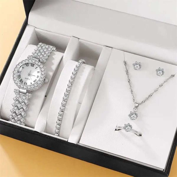 Montre-Bracelet à Quartz de luxe, 6 pièces, pour la saint-valentin, cadeau d'anniversaire pour petite amie, meilleur ami, plein ciel étoilé