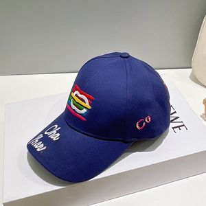 Deluxe ontwerper kleurrijke gestreepte honkbal pet mode sport lichtgewicht heren eenden tong cap dames unisex geborduurde ball cap ingelegde pailletten hoge kwaliteit