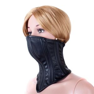 Collier de masque en Faux cuir de luxe, jouet de jeux pour adultes, esclave de Bondage, fétichiste, BT0293233I