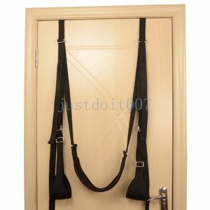 Bondage Deluxe suspendu à la porte poignets rembourrés amour sexe balançoire sangles ensemble Cosplay jouet # R98