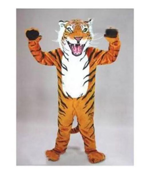 Costume de tête de mascotte de chat de tigre du bengale personnalisé professionnel de luxe en peluche faucon costume d'halloween