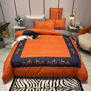 Deluxe geprinte king size dekbed set king size laken kussensloop mode beddengoed sets hoogwaardige dekbed sets 041124-1111