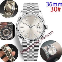 Deluxe Dameshorloge 36 mm Mechanisch automatisch Hoge kwaliteit Track Line Wijzerplaat jubileum band gecanneleerd Bezel montre de luxe 2813 Staal Wate188i