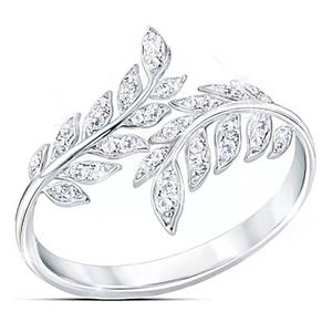 Delysia King Selling Fashion Leaf Feather Ring Dames Bruiloft Engagement Holiday 211217