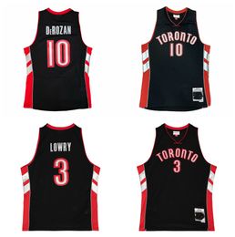 Demar 10 DeRozan Raptores Jersey de baloncesto 2012-13 Torontos Kyle 3 Lowry Throwback Black Size S-XXXL