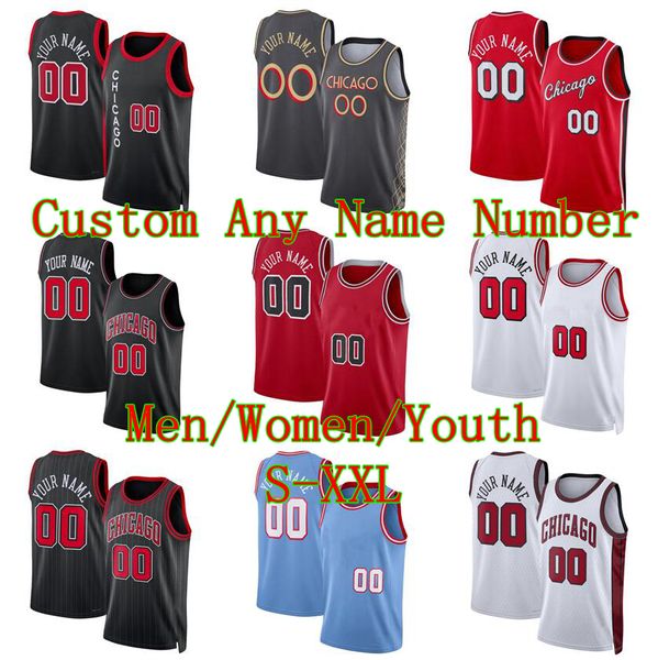 Demar Derozan Basketball Jerseys Zach Lavine Lonzo Ball Alex Caruso Any Name Any Number 2023/24 Fans City Jerseys Men Youth Women S-xxl