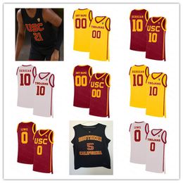 Demar Derozan Usc Trojans Maillot de basket-ball Isaiah Mobley Boogie Ellis Chevez Goodwin Drew Peterson Max Agbonkpolo Joshua Morgan Isaiah