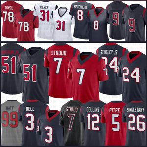 CJ Stroud Tank Dell Derek Stingley Jr voetbalshirt Will Anderson Nico Collins Devin Singletary Dameon Pierce Jalen Pitre John Metchie III Dalton Schultz