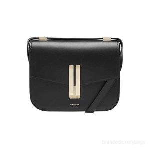 Demellier Britse Vancouver Tofu-tas Kleine leren vierkante crossbody damestas met één schouder