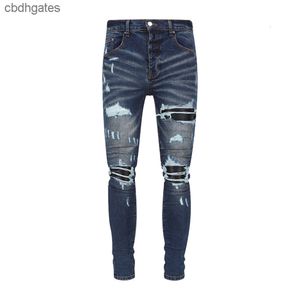 Demin Amiirii violet Jeans décontractés hommes mode bleu Jean 2023 noir coupe skinny