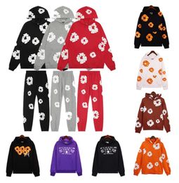 demin larmes designer hommes de haute qualité à capuche noir hommes coton couronne sweat unisexe surdimensionné sweats à capuche hip hop sweat à capuche survêtement Y2