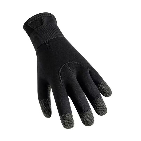 Demmet Guantes de buceo Kevlar de 3 mm para caza subacuática Equipo de pesca sin deslizamiento Guantes negros ajustables envío