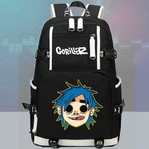 Mochila Demon Days Mochila Gorillaz Mochila escolar 2D Band Mochila con estampado musical 2D Mochila informal Mochila para ordenador