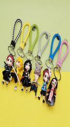 Demonio: Kimetsu no Yaiba acrílico PVC Keychain Keyring Cosplay Figura de muñecas Guards de anime 8993157