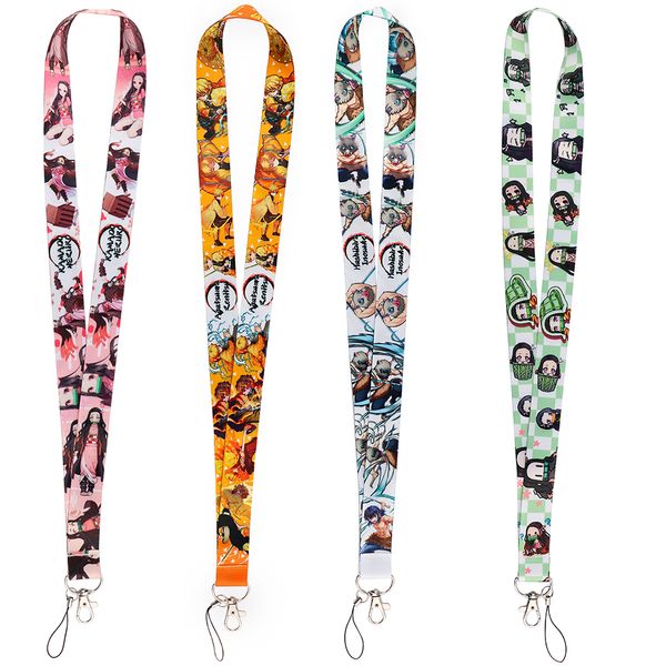 Demon Slayer Lindos cordones de estilo japonés para tarjeta de identificación clave Gimnasio Correa para teléfono celular Titular de la insignia USB Cuerda Chicas Encantos del teléfono dhgate