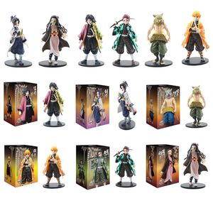 Demon Slayer Kimetsu No Yaiba Figuur Tomioka Giyuu Hashibira Inosuke Kamado Tanjirou Nezuko Zenitsu Figurine Anime Action Figuur 220809