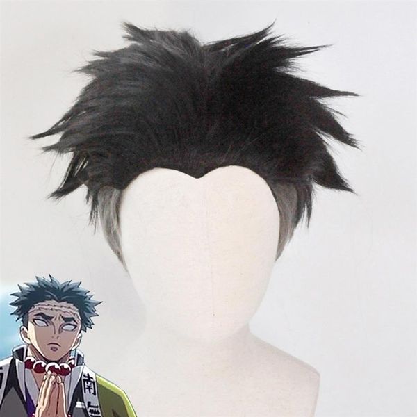 Tueur de démons Kimetsu no Yaiba Himejima Kyoumei Cosplay Wigs333Y