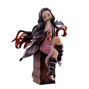 Demon Slayer Kimetsu Nee Yaiba Japan Anime Figuren Kamado Nezuko PVC Action Figuur 17cm Sexy Girl Figure Model Toys Doll Gift Q0722