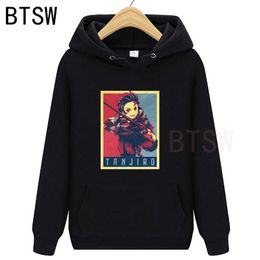 Demon Slayer Kimetsu No Yaiba Político Anime Suéteres Divertidos Hombres Otoño Cuello Tops Jerseys Ropa Estética H0909